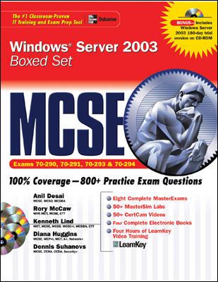 MCSE Windows Server 2003 Boxed Set: Exam 70-290, 70-291, 70-293 & 70 ...