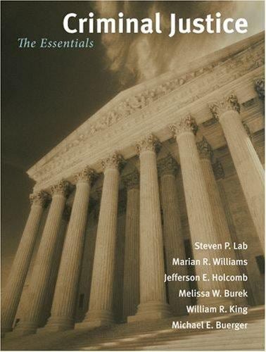 Criminal Justice : The Essentials