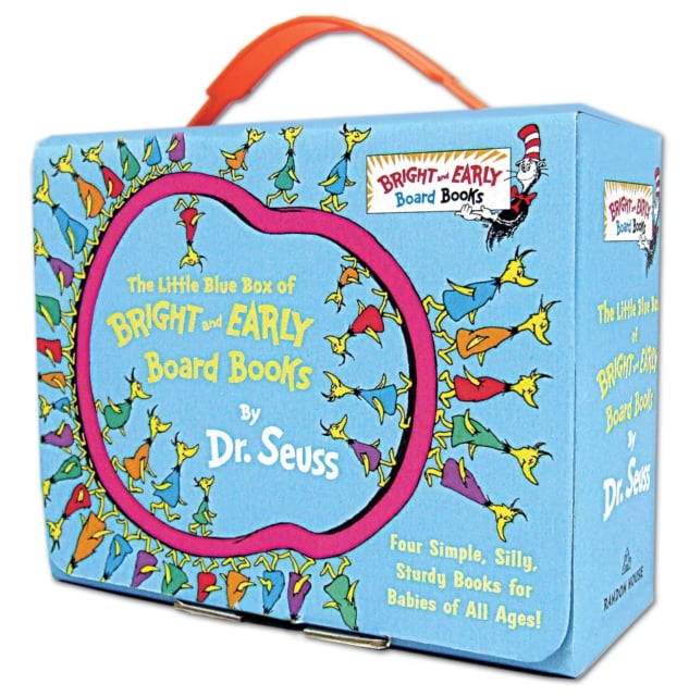 The Little Blue Boxed Set of 4 Bright and Early Board Books : Hop on Pop; Oh, the Thinks You Can Think!; Ten Apples up on Top!; the Shape of Me and Ot