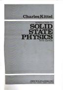 Introduction to Solid State Physics book by Charles Kittel: 9780471490241