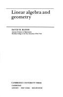 Linear Algebra and Geometry