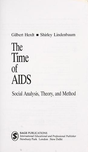 The Time of AIDS : Social Analysis, Theory, and Method