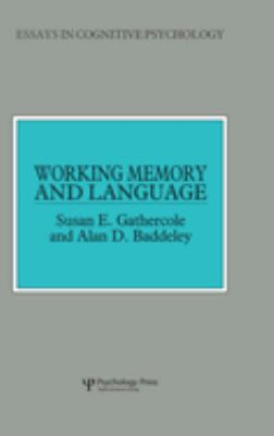Working Memory and Language used book by Susan E. Gathercole: 9780863772658
