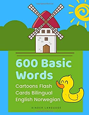 600 Basic Words Cartoons Flash Cards Bilingual English Norwegian : Easy ...