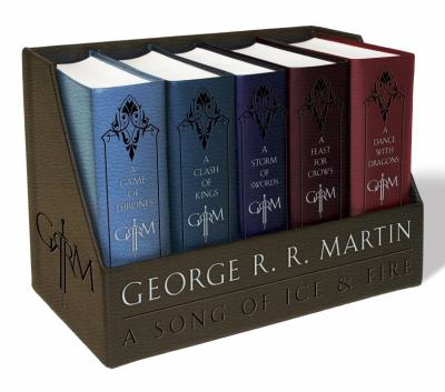 George R. R. Martin's a Game of Thrones Leather-Cloth Boxed Set (Song of Ice AndFire Series) : A Game of Thrones, a Clash of Kings, a Storm of Swords,