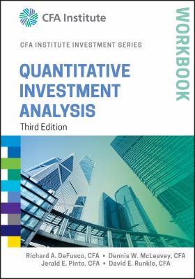 David E Runkle Quantitative Investment Analysis Workbook book by Jerald E. Pinto ...