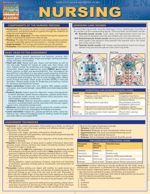 Nursing : A QuickStudy Laminated Reference Guide