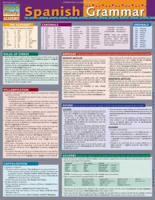 Spanish Grammar : A QuickStudy Laminated Reference Guide