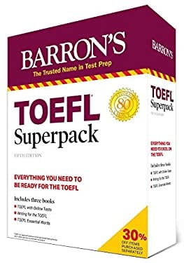 TOEFL Superpack: 3 Books + Practice Tests + Audio Online