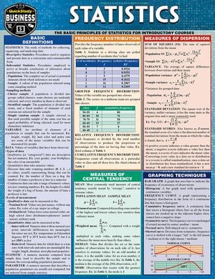 Statistics : A QuickStudy Laminated Reference Guide