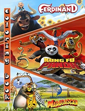 DreamWorks coloring book: Ferdinand, Kung Fu Panda, Madagskar, (For ...
