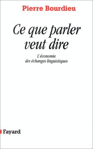 Ce Que Parler Veut Dire