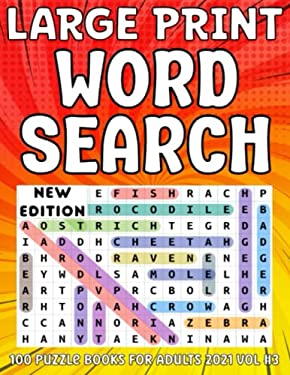 2023 Word Search Large Print Puzzle Books for Adults : 100 Large Print ...
