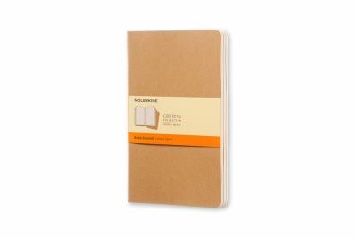 Moleskine Cahier Journal (Set of 3), Large, Ruled, Kraft Brown, Soft Cover (5 X 8. 25) : Set of 3 Ruled Journals
