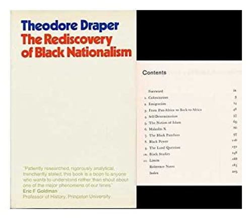 The Rediscovery of Black Nationalism Hardcover Theodore Draper ...