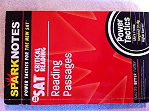 SAT Critical Reading : Reading Passages Paperback SparkNotes Staf